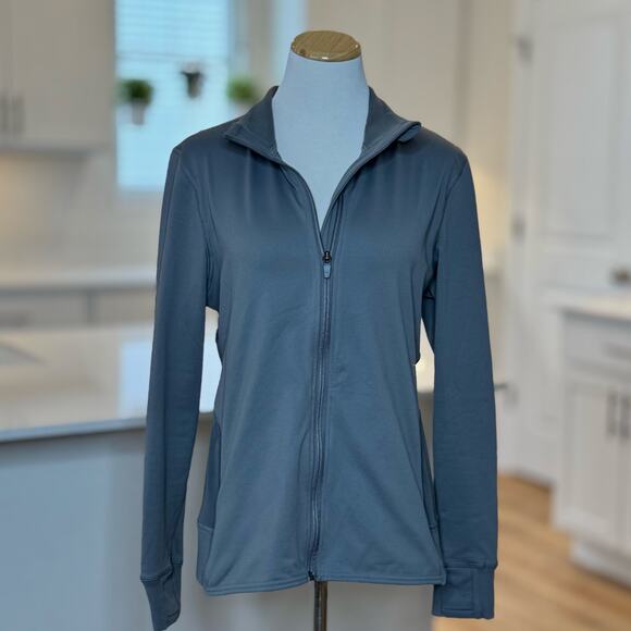 Hylete | Dark Gray Full Zip Athletic Jacket - Picture 1 of 6